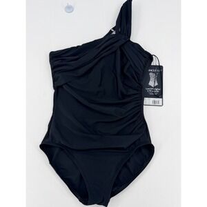 Miraclesuit Rock Solid Europa One Piece Black Slimming Sz 12 NWT